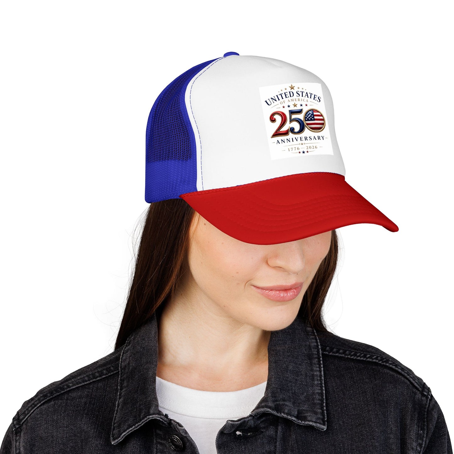 250th Anniversary Trucker Hat — United States Patriotic Foam Cap