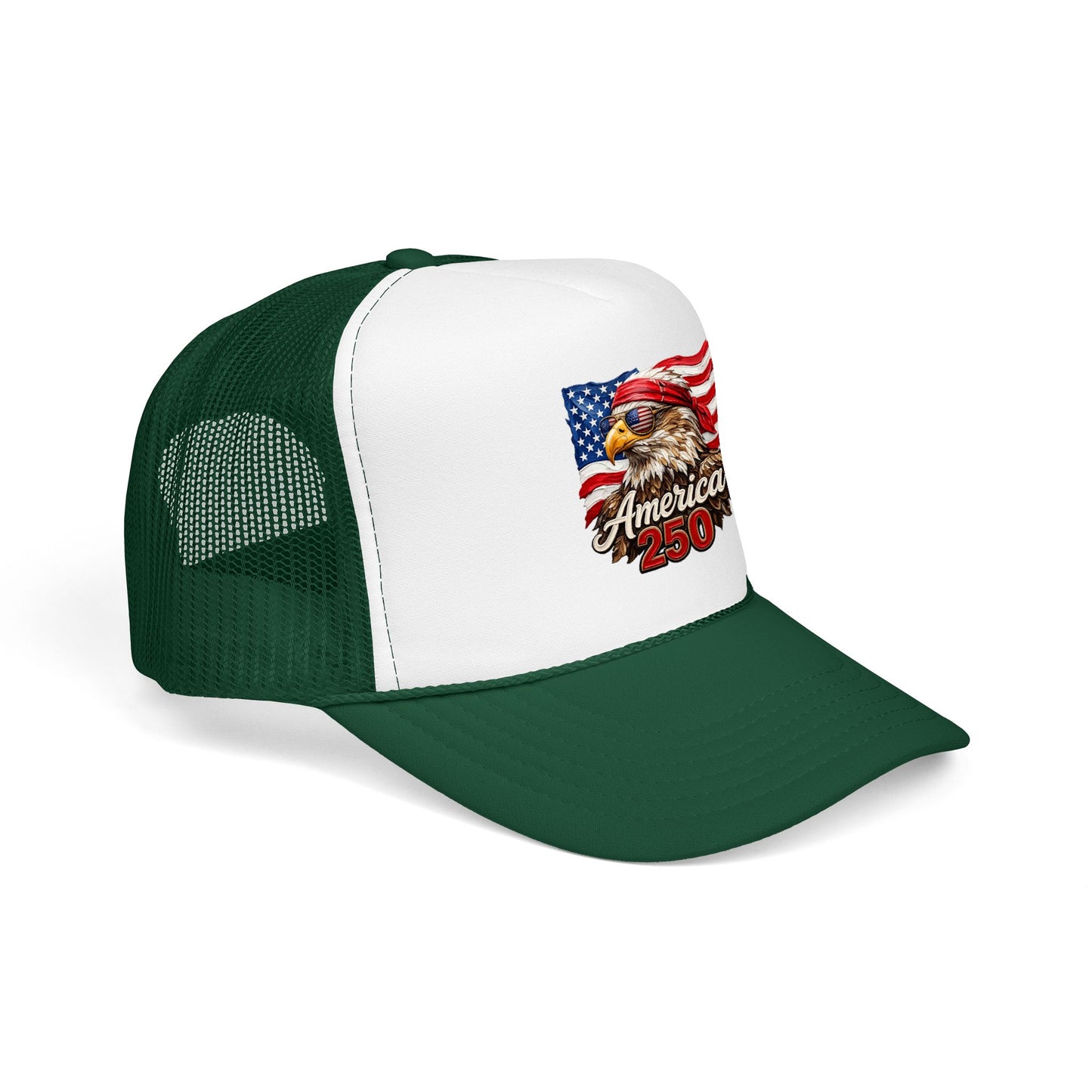 Trucker Hat — Patriotic Eagle "America 250" Foam Mesh Cap