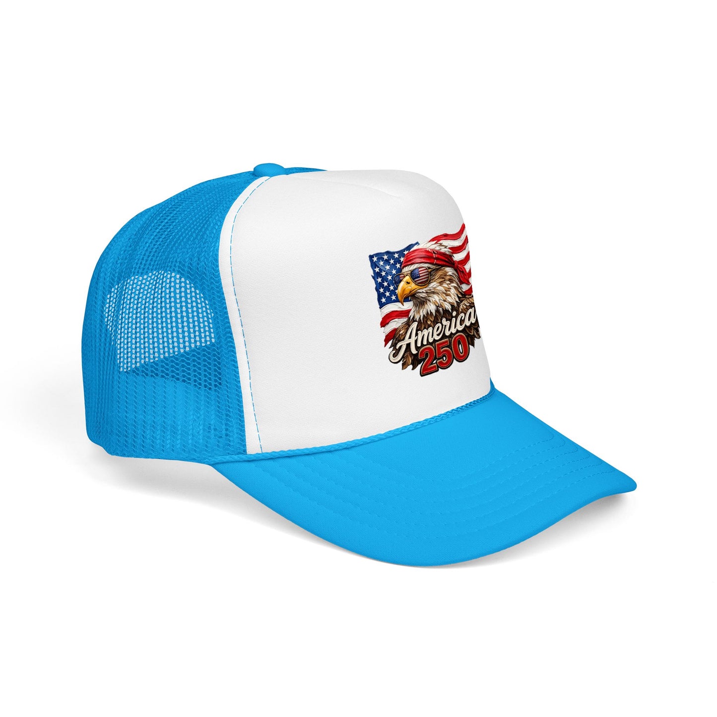 Trucker Hat — Patriotic Eagle "America 250" Foam Mesh Cap
