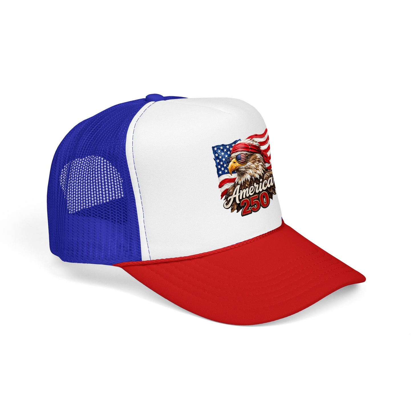 Trucker Hat — Patriotic Eagle "America 250" Foam Mesh Cap