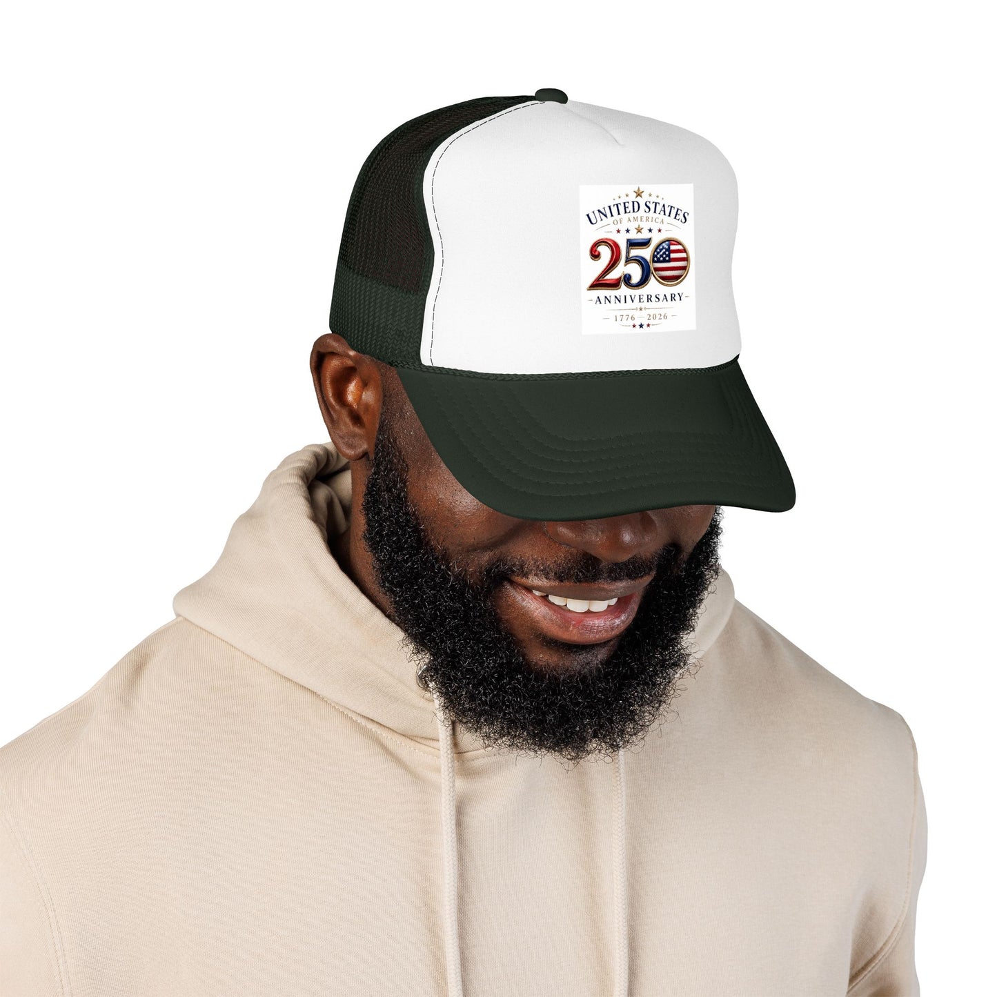 250th Anniversary Trucker Hat — United States Patriotic Foam Cap
