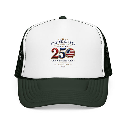 250th Anniversary Trucker Hat — United States Patriotic Foam Cap