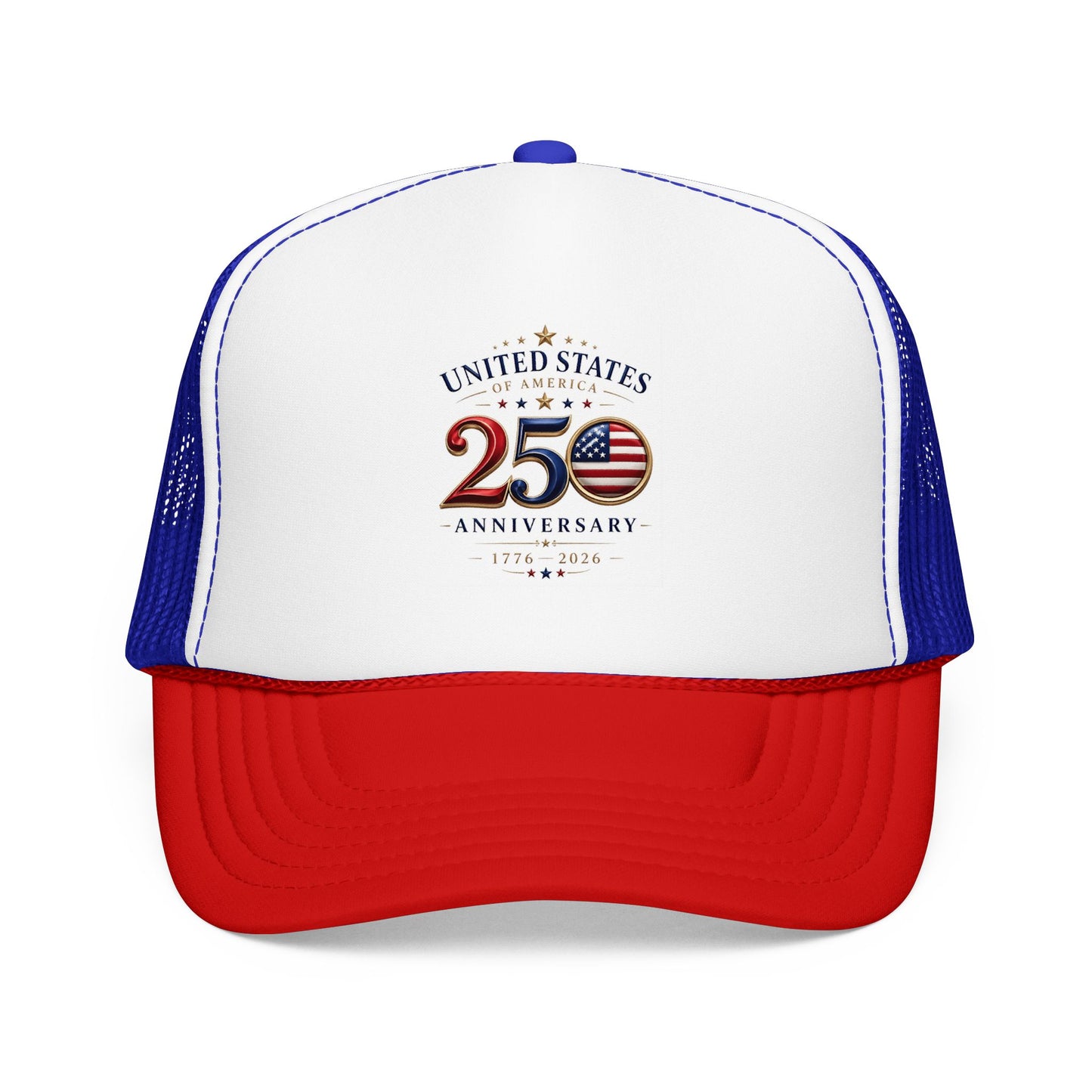 250th Anniversary Trucker Hat — United States Patriotic Foam Cap