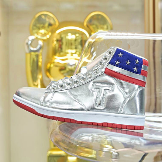 PLATINUM HIGH-TOP SNEAKERS