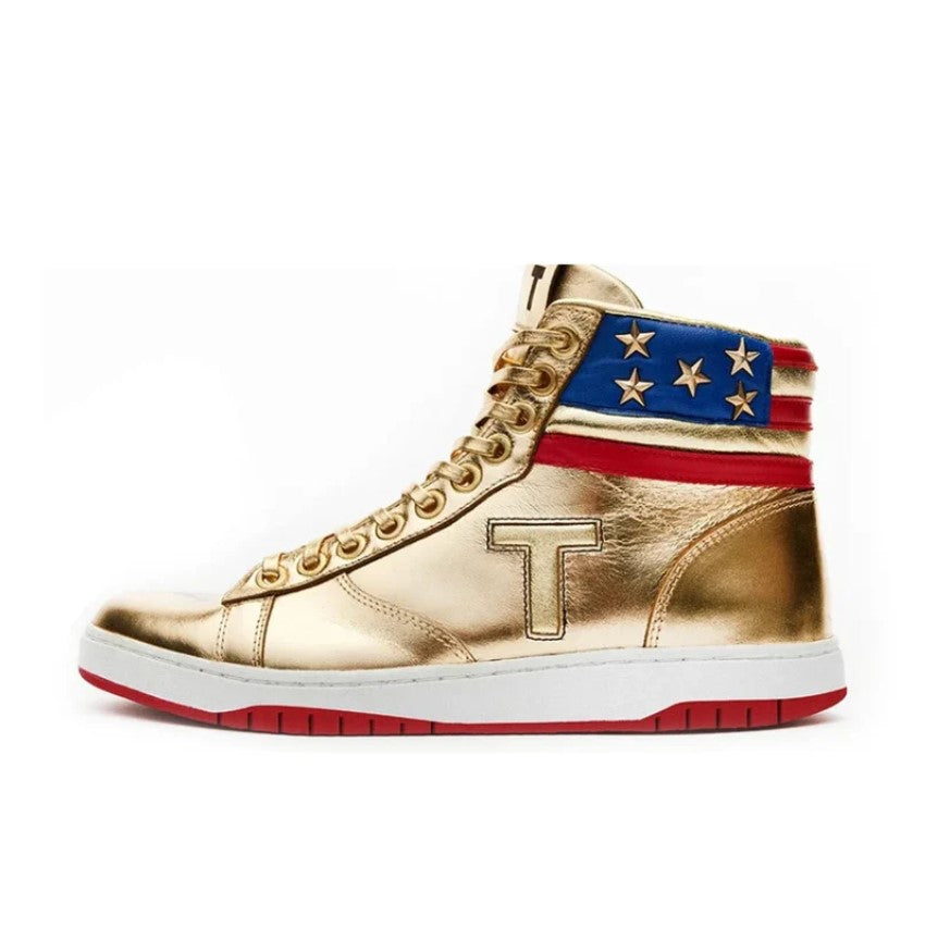 GOLD HIGH-TOP SNEAKERS