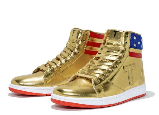 GOLD HIGH-TOP SNEAKERS