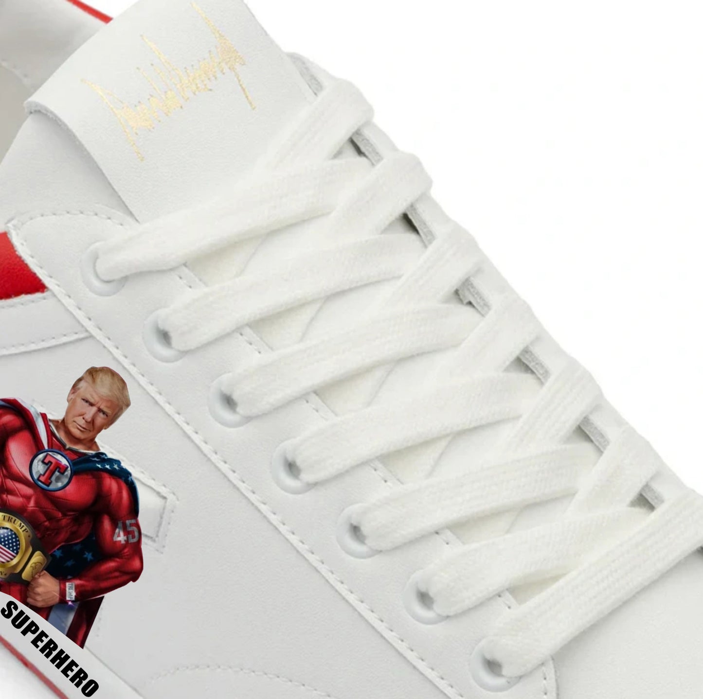 White Low-Top Sneakers 45-47 Limited Edition