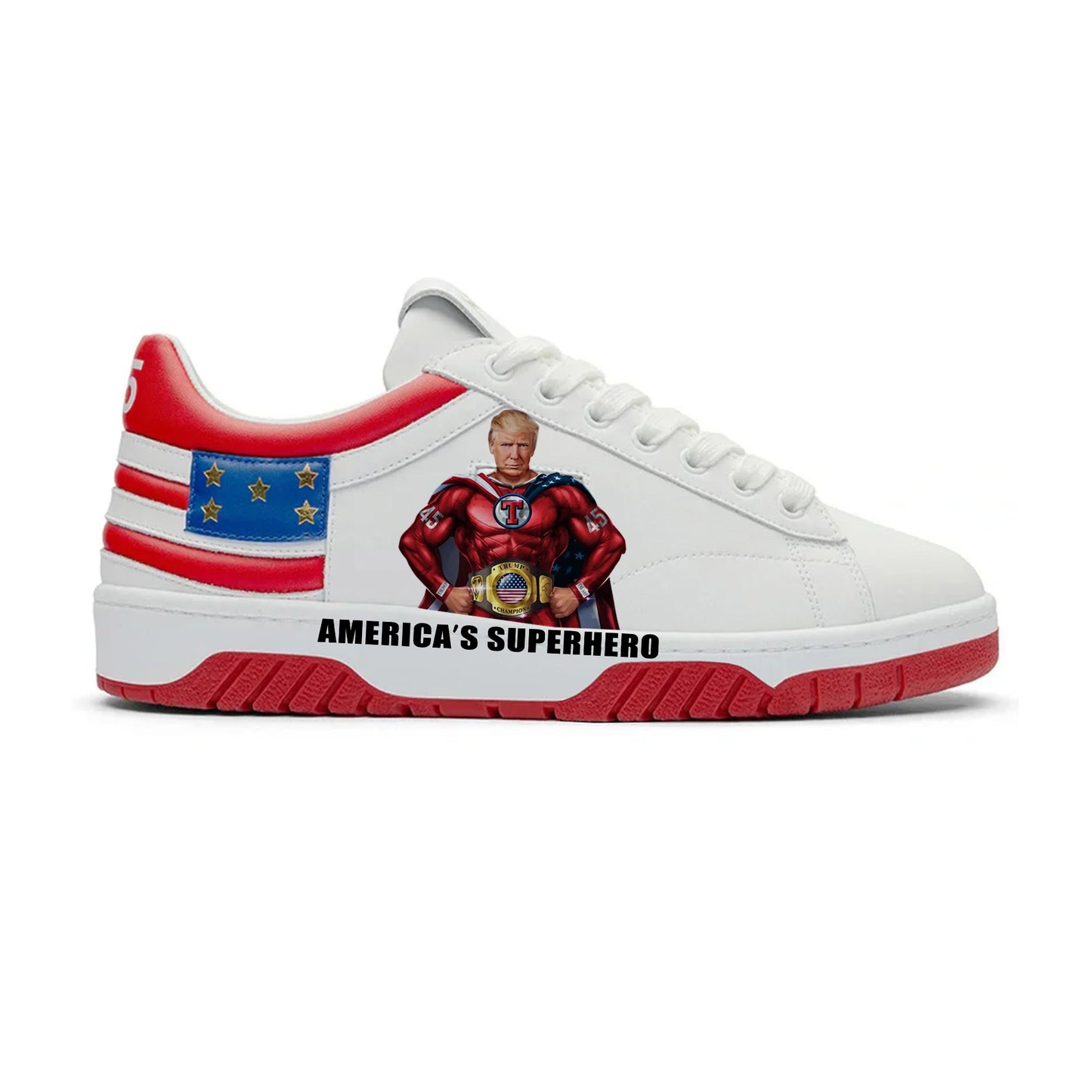 White Low-Top Sneakers 45-47 Limited Edition