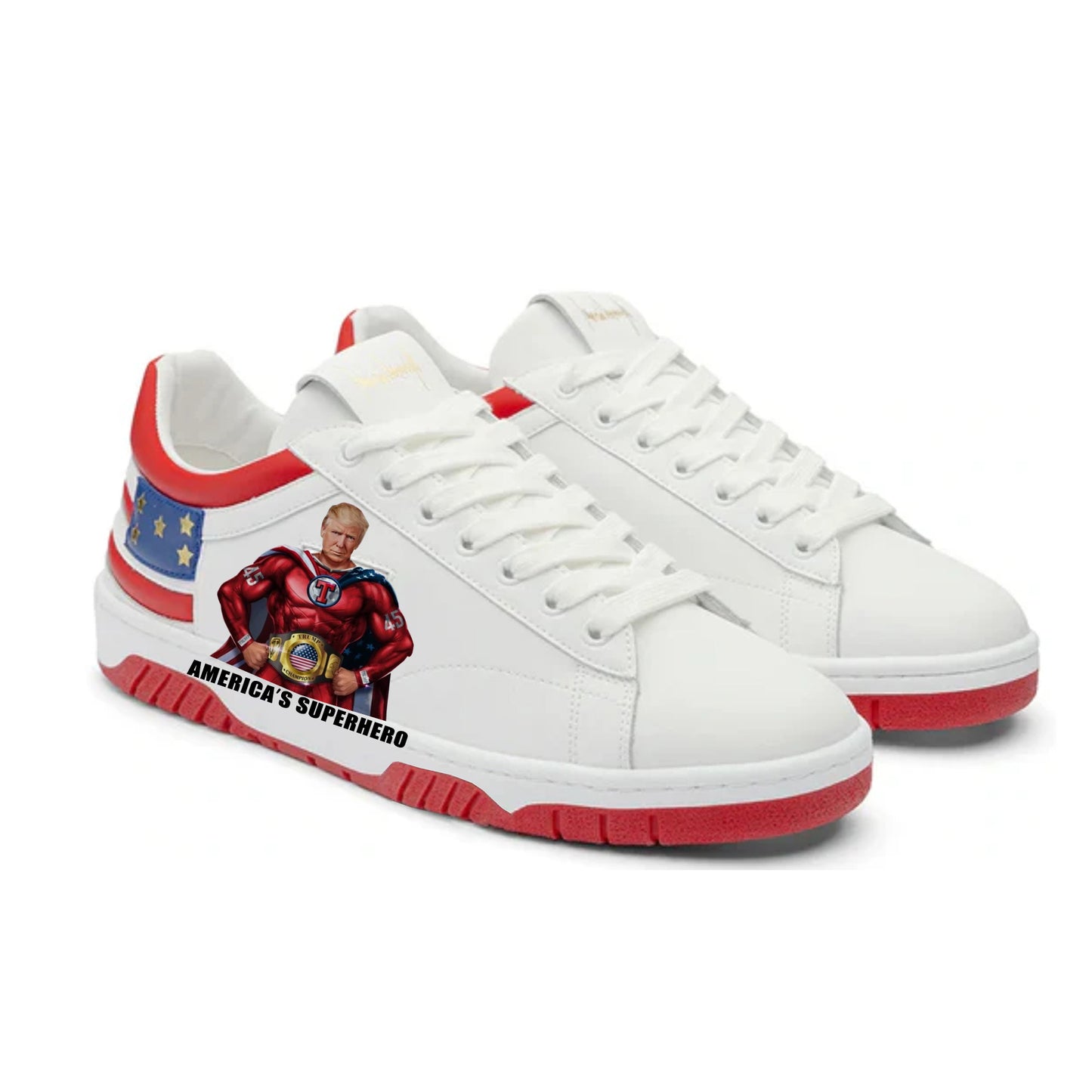 White Low-Top Sneakers 45-47 Limited Edition
